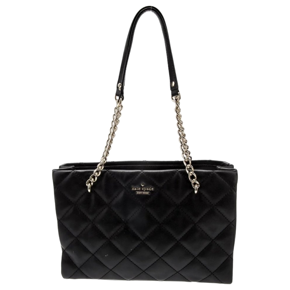 KATE SPADE Emerson Place Allis Black Quilted Leather Shoulder Bag